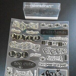 Close To My Heart "Girly Girl" D1003 Acrylix Stickers & Acrylix Block-NEW